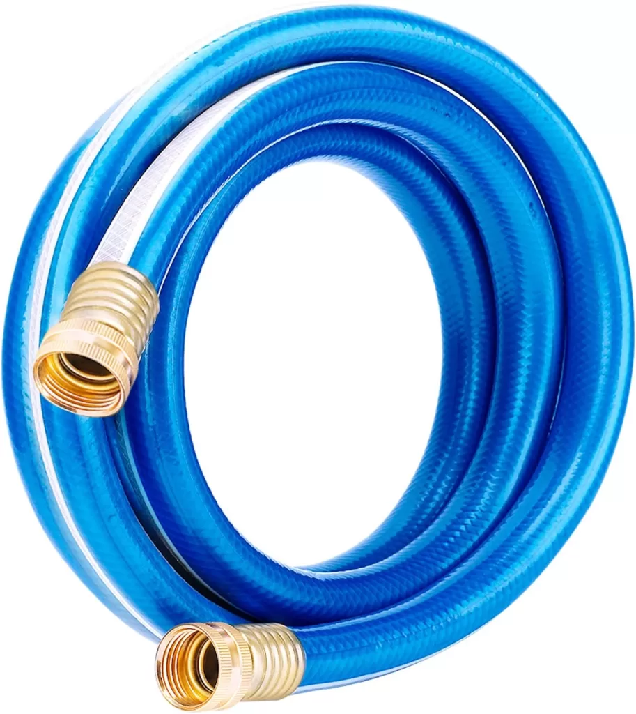 Solution4Patio Garden Short Hose 3/4 in. x 3 ft. Both Female Ends, Solid Brass Fittings, Connecting Hose for Hose Reel Lead-in, Water Softener, Dehumidifier, RV, Rain Barrels, Water Heater, H164A17