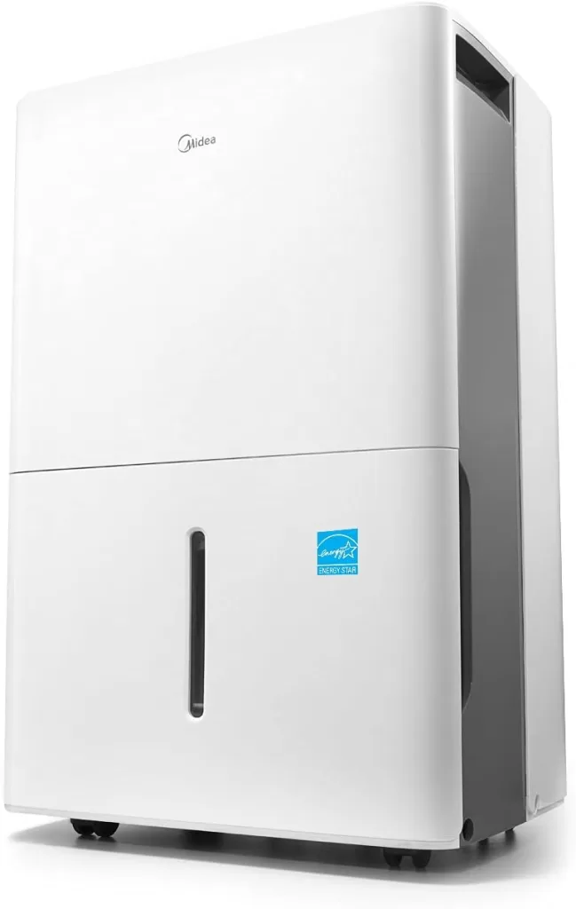 Midea 1,500 Sq. Ft. Energy Star Certified Dehumidifier With Reusable Air Filter 22 Pint - Ideal For Basements, Large  Medium Sized Rooms, And Bathrooms (White)