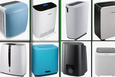 The featured image should contain a collage of the top-rated electric dehumidifiers